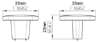 Afbeeldingen van Siro Meubelknop metaal - L 33mm/H 22mm/B 33mm RVS effect 