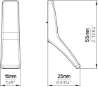 Afbeeldingen van Siro Meubelknop metaal - L 55mm/H 25mm/B 16mm mat zwart 