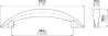 Afbeeldingen van Siro Meubelgreep metaal - boorafstand 96mm/L 130mm/H 29mm/B 12mm RVS effect 