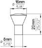 Afbeeldingen van Siro Meubelknop metaal - L 16mm/H 20mm/B 16mm messing glanzend 