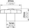 Afbeeldingen van Siro Meubelknop bloem kunststof - L 37mm/H 20mm/B 37mm wit 
