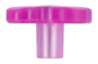 Afbeeldingen van Siro Meubelknop kunststof - L 50mm/H 26mm/B 48mm roze/aluminium 