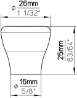Afbeeldingen van Siro Meubelknop keramisch - L 26mm/H 25mm/B 26mm wit/blauw 