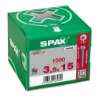 Afbeeldingen van Spax spaanplaatschroef - Ø3.5x15mm T15 - cilinderkop verzinkt