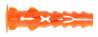 Afbeeldingen van Spit nylon plug - Ø8x40mm - met kraag