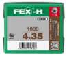 Afbeeldingen van Spax beslagschroef Fex-H - Ø4.0x35mm T15 - verzonken kop 1000 stukis  in doos