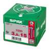 Afbeeldingen van Spax spaanplaatschroef - Ø3.5x15mm T15 - cilinderkop verzinkt