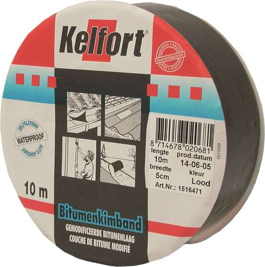 Afbeeldingen van Kelfort Bitumenkimband - 150mm x 10 meter - loodkleur 