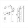 Afbeeldingen van Ami Veiligheidsmalschild 251/37 kerntrekbeveilging knop 169/50 / Deurkruk 379 - PC92 deurdikte 53/57mm - F1 