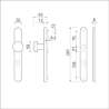 Afbeeldingen van Ami Veiligheidsmalschild 257/32/2 Rotaveer Knop 169/50 / Deurkruk 378 Blind - deurdikte 53/57mm - F1 