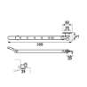Afbeeldingen van Habilis raamuitzetter 2635-32-81 - omgekeerde hoek 30cm - ijzer RVS/zwart 