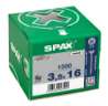 Afbeeldingen van Spax spaanplaatschroef - Ø3.5x16mm PZ2 - platkop elektrolytisch verzinkt