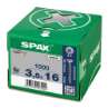Afbeeldingen van Spax spaanplaatschroef - Ø3.5x16mm PZ2 - platkop elektrolytisch verzinkt