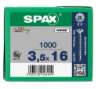 Afbeeldingen van Spax spaanplaatschroef - Ø3.5x16mm PZ2 - platkop elektrolytisch verzinkt