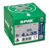 Afbeeldingen van Spax spaanplaatschroef - Ø4.5x35mm T20 - platkop deeldraad elektrolytisch verzinkt