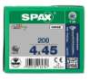 Afbeeldingen van Spax spaanplaatschroef - Ø4x45mm T20 - platkop deeldraad elektrolytisch verzinkt