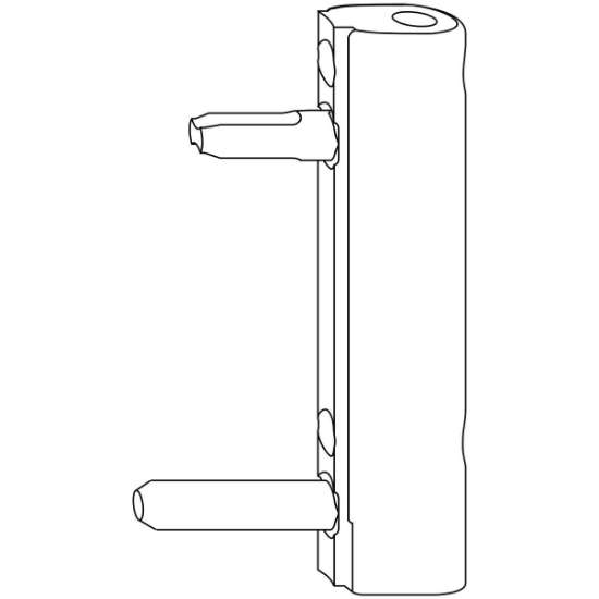 Afbeeldingen van Si-TBEB6130- hoekband kf d6x16/20 titan zilv.