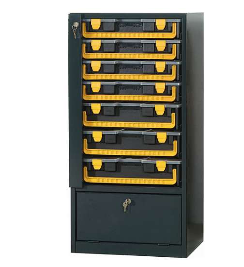 Afbeeldingen van Little Jumbo Metalen opbergkast met 7 koffers