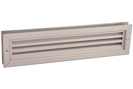 Afbeeldingen van Aluminium deurrooster 455x106mm geanodiseerd