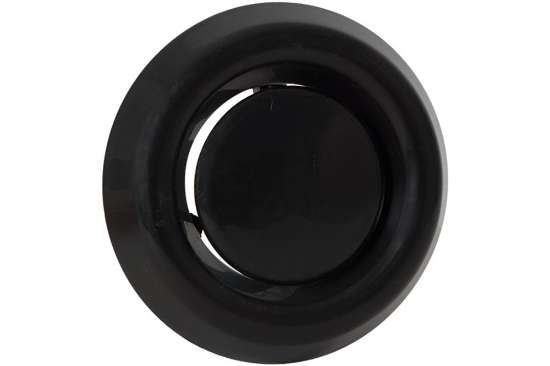 Afbeeldingen van Afzuigventiel met klemmen Ø125mm zwart