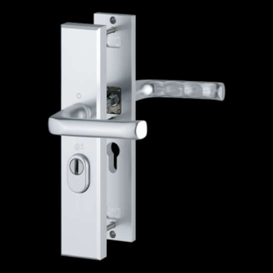 Afbeeldingen van Hoppe veiligheids garnituur 113/2236ZA/2214RF - pc92 deurdikte 63-68 - F1 aluminium