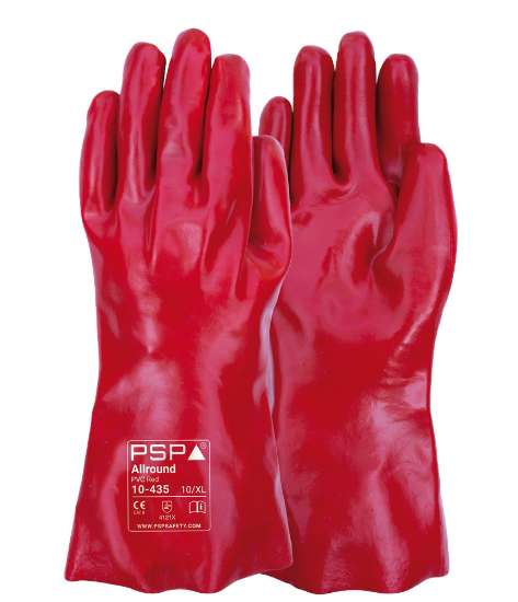Afbeeldingen van PSP 10-435 handschoen PVC dubbel dipped mt.10
