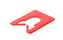 Afbeeldingen van Diskoklick pvc rood  80x34x3mm