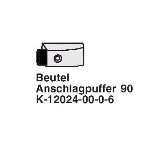 Afbeeldingen van Gu deurbuffer 90 zwart    k-12024-00-0-6