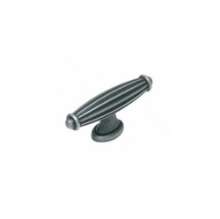 Afbeeldingen van INTERSTEEL Meubelknop gerild 72 mm oud grijs 8479