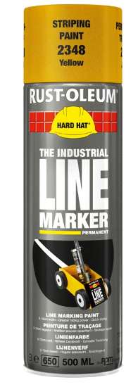 Afbeeldingen van Rustoleum spray 2348 lijnenverf geel 500ml