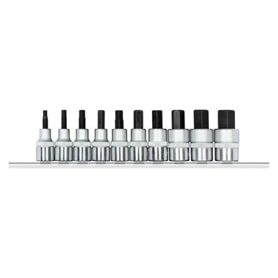 Afbeeldingen van Gedore Red Dopsleutelschroevendraaier 1/2” + rail, 10 delig