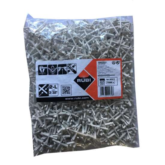 Afbeeldingen van Rubi tegelvoegkruisjes 2 mm-L doos 1000 st
