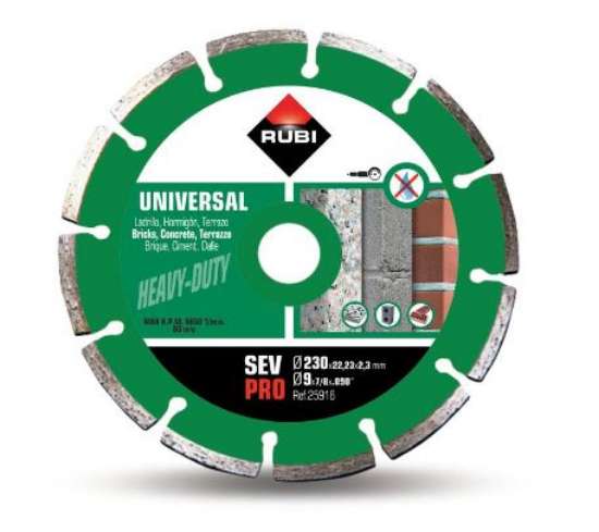 Afbeeldingen van Rubi SEV 230 pro gesegmenteerd