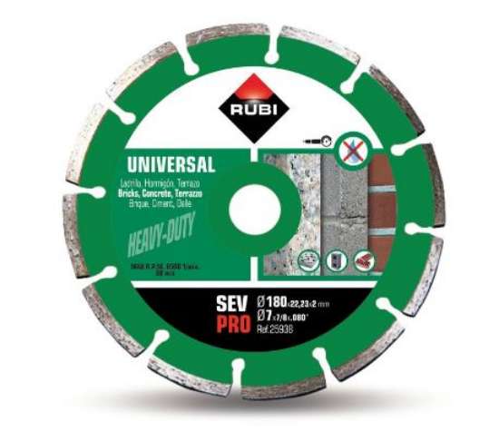 Afbeeldingen van Rubi SEV 180 pro gesegmenteerd