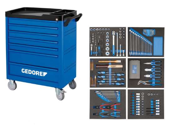 Afbeeldingen van Gedore Gereedschapwagen workster smartline 190 delig