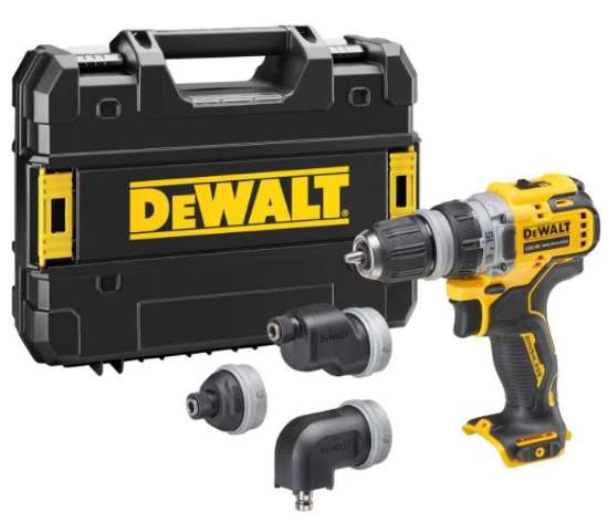 Afbeeldingen van DeWalt brushless multi-head schroef-/boormachine DCD703NT-XJ - 12V XR - zonder accu en lader in TSTAK