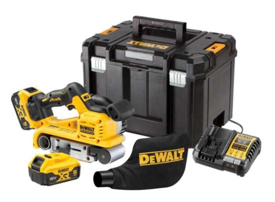 Afbeeldingen van DeWalt bandschuurmachine DCW220P2-QW - 18V XR 2x5.0Ah accu - inclusief lader in TSTAK koffer