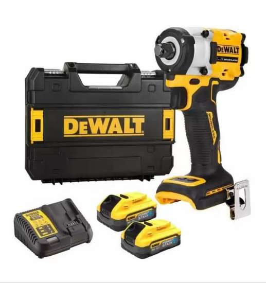 Afbeeldingen van DeWalt compact brushless slagsmoersleutel DCF921H2T-QW - 18V XR 2x5.0AH accu 1/2" (609Nm) - inclusief oplader in TSTAK koffer