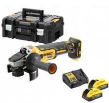 Afbeeldingen van DeWalt brushless haakse slijper DCG405H2T-QW - Ø125mm 18V XR 2x5.0Ah accu - inclusief multilader in TSTAK koffer