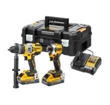 Afbeeldingen van DeWalt combiset Powerstack DCK2052H2T-QW - 18V XR 2x5.0Ah accu - inclusief oplader in TSTAK koffer