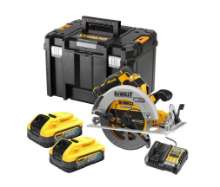 Afbeeldingen van DeWalt brushless cirkelzaag Premium DCS573H2T-QW - 190mm 18V XR 2x5.0Ah accu - inclusief oplader in TSTAK koffer