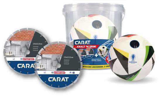 Afbeeldingen van Carat 2-pack diamantzaag 230mm + Adidas bal