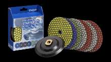 Afbeeldingen van Carat diamant polijstpads met houder - Ø125mm - set 7 pads