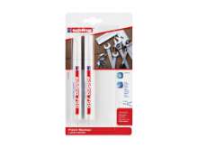 Afbeeldingen van Edding 750 viltstiften wit  2-4mm (2 stuks)