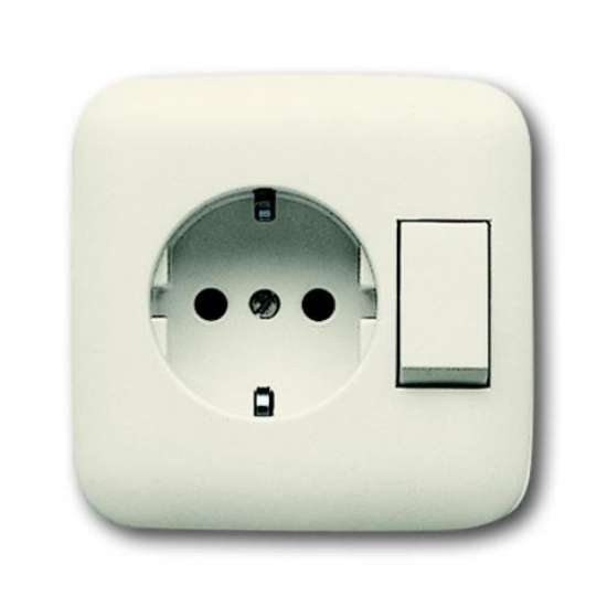 Afbeeldingen van BJ combinatie wandcontactdoos 4310/6EUJ half