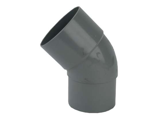 Afbeeldingen van Wavin PVC HWA bocht 45gr. 80mm