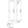 Afbeeldingen van Hoppe beugelgreep E5012 - Ø30mm lengte 700mm steekmaat 500mm - T-greep mat zwart gepoedercoat