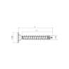Afbeeldingen van Spax achterwandschroef Cut Wirox - Ø3.5x40mm T20 - zonder lens voldraad