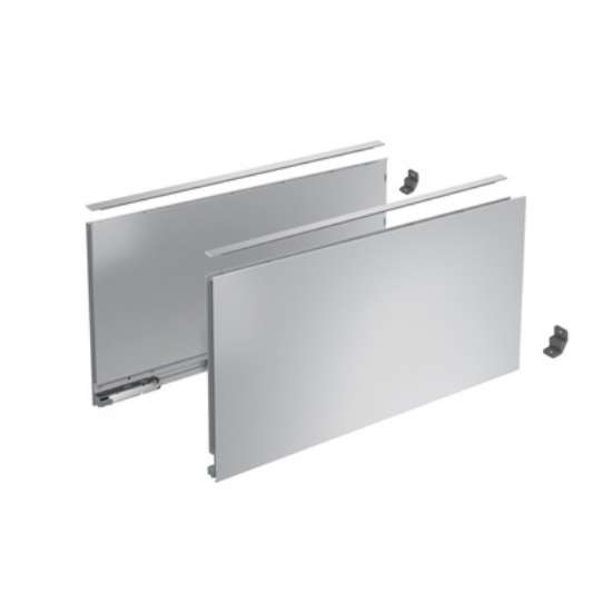 Afbeeldingen van Hettich AvanTech YOU Frontlade 251 mm hoog, setverpakking x NL 350 mm, zilver, links en rechts