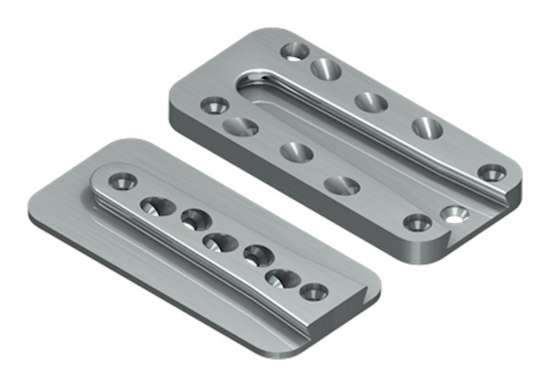 Afbeeldingen van GB blinde houtverbinding - 170x80x18mm 100x200mm - aluminium